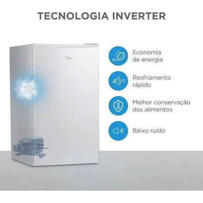 Frigobar 124L Inverter Midea Branco Bivolt