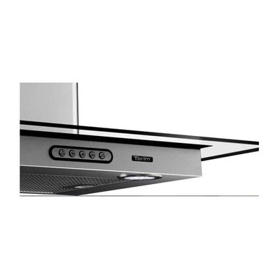 Coifa Vidro Reto Parede Inox 70cm-5 Bocas Terim 220V