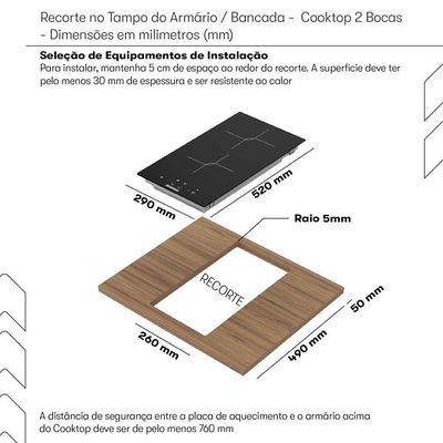 Cooktop De Indução Itatiaia Midi 2Q 110V