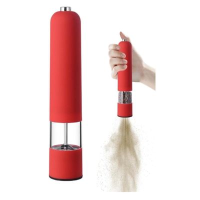 Moedor Eletrico De Sal Grosso Pimenta Temperos Com Iluminacao Vermelho