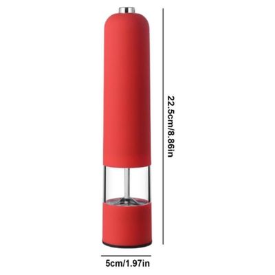 Moedor Eletrico De Sal Grosso Pimenta Temperos Com Iluminacao Vermelho