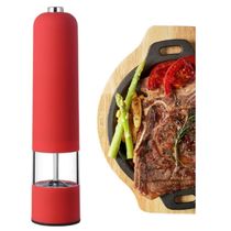 Moedor Eletrico De Sal Grosso Pimenta Temperos Com Iluminacao Vermelho