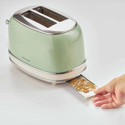Torradeira Elétrica Ariete Vintage Verde 6 Níveis 750w 110v - Linha Retrô Modelo 155