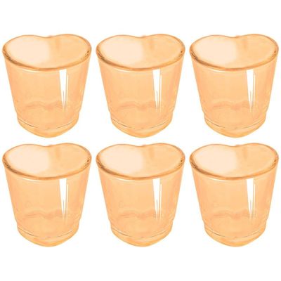 Conjunto de Copos para Shot Dynasty Love em Vidro Âmbar 45ml - 6 Peças