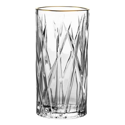 Jogo de Copos Altos L’Hermitage Forest com Borda Dourada 350ml - 6 Peças