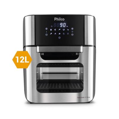 Fritadeira Elétrica Sem Óleo Air Fry Philco Oven PFR2200P 12L - Preta Preto / 220