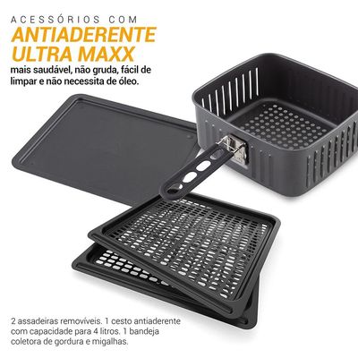 Fritadeira Elétrica Sem Óleo Air Fry Philco Oven PFR2200P 12L - Preta Preto / 220