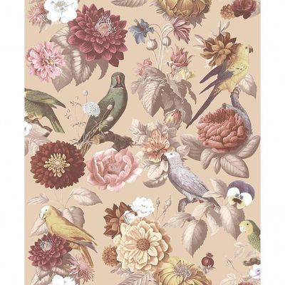 Papel De Parede Botany House Floral Bege 15548