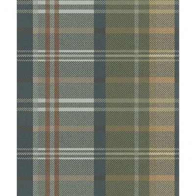 Papel De Parede Botany House Xadrez Verde 15506