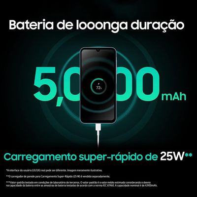 Smartphone Samsung Galaxy A15 5G Azul Escuro 128GB, 4GB RAM, Processador Octa-Core, Câmera Tripla Traseira, Tela Super Amoled de 6.5" 90Hz