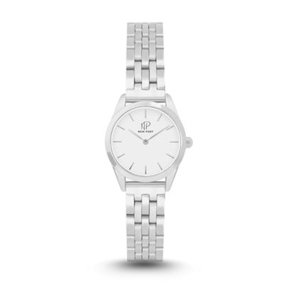 Relógio Feminino Prata Elegante Delicado Pequeno New Port