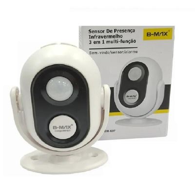 Sensor De Presença Infravermelho 3x1 B-Max Bm-607