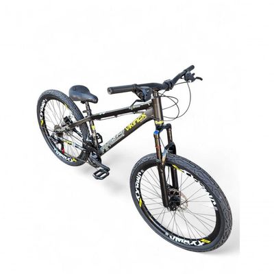 Bicicleta Aro26 VikingxTuff FreioHidráulico 21v Freeride RodasVmaxx Suspensão Pneu Flame preto X30