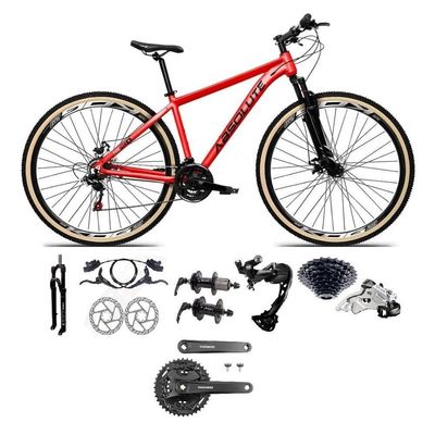 Bicicleta Aro29 Absolute Nero5 Cambio Shimano Alívio-altus 27v Freio Hidr. Garfo C-trava vermelho