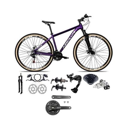 Bicicleta Aro29 Absolute Nero5 Câmbios Shimano Alívio-altus 27v Freio Hidráulico Garfo C-trava Roxo