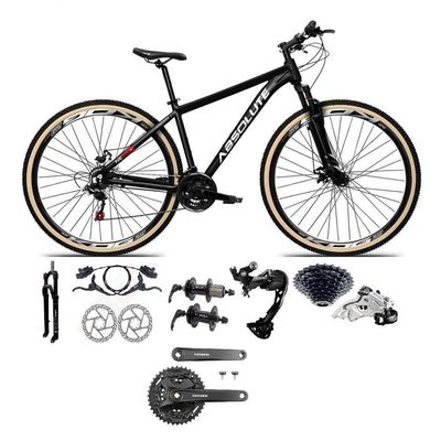 Bicicleta Aro29 Absolute Nero5 Cambio Shimano Alívio-altus 27v Freio Hidráulico Garfo C-trava preto