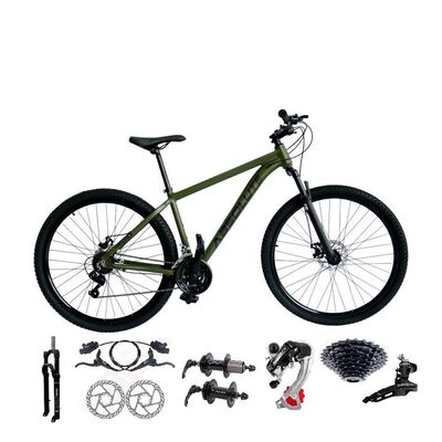Bicicleta Aro29 Absolute Nero5 Alumínio 24v Cambio Shimano K7 Freio Hidráulico Garfo Comtrava oliva