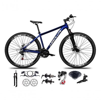 Bicicleta Aro29 Absolute Nero5 Alumínio 24v Câmbios Shimano K7 Freio Hidráulico Garfo Comtrava Azul