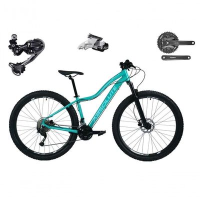 Bicicleta Aro29 Absolute Hera Cambio Shimano Deore-Altus 27v Freio Hidr. K7 Garfo C-trava Verde