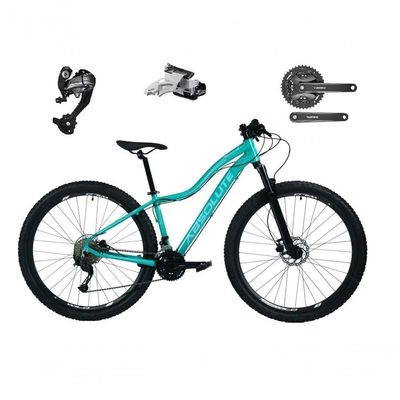Bicicleta Aro29 Absolute Hera Cambio Shimano Altus 27v Freio Hidráulico K7 Garfo C-trava Verde
