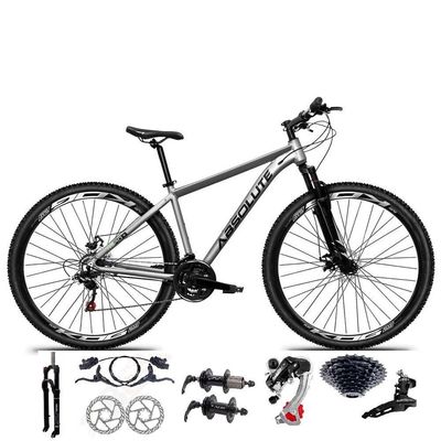 Bicicleta Aro29 Absolute Nero5 Alumínio 24v Cambio Shimano K7 Freio Hidráulico Garfo Comtrava cinza