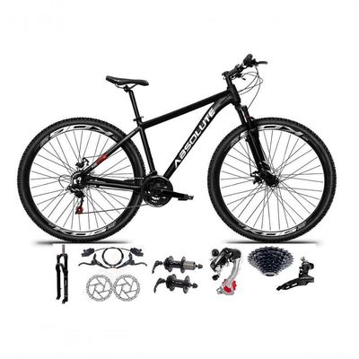 Bicicleta Aro29 Absolute Nero5 Alumínio 24v Cambio Shimano K7 Freio Hidráulico Garfo Comtrava preto