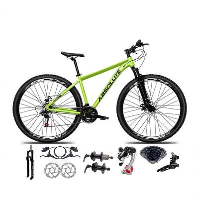 Bicicleta Aro29 Absolute Nero5 Alumínio 24v Cambio Shimano K7 Freio Hidráulico Garfo Comtrava Verde