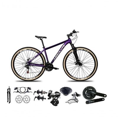 Bicicleta Aro 29 Absolute Nero 5 Câmbios Shimano Altus 24v Freio Hidráulico Garfo C-trava Roxo
