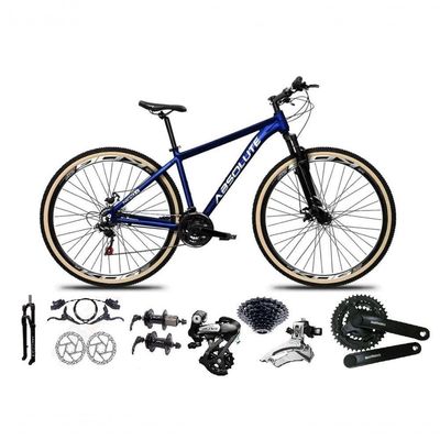 Bicicleta Aro 29 Absolute Nero 5 Câmbios Shimano Altus 24v Freio Hidráulico Garfo C-trava Azul