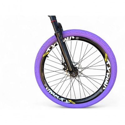 Bicicleta Aro26 Vikingx Tuff Cambio Shimano Freio Hidráulico 21v Aro Flame Roxo-amarelo-Verde X25