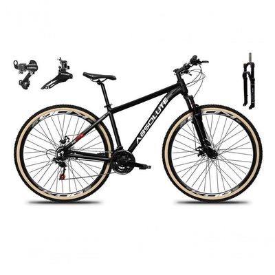 Bicicleta Aro 29 Absolute Nero 5 Câmbios Shimano 24v Alumínio Garfo Com Trava Mountain Bike preto