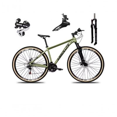 Bicicleta Aro 29 Absolute Nero 5 Câmbio Shimano 24v Acera K7 Garfo Com Trava Freio A Disco oliva