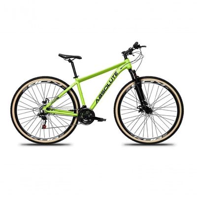 Bicicleta Aro 29 Absolute Nero 5 Alumínio Mountain Bike 24v Freio A Disco Garfo Suspensão Verde