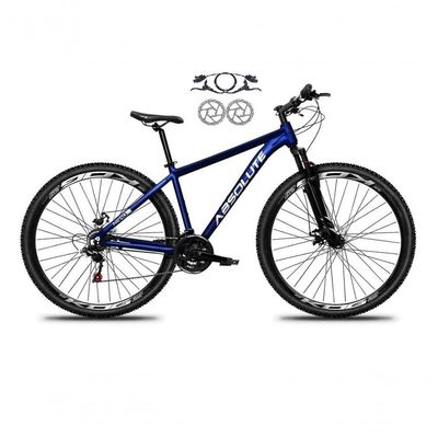 Bicicleta Aro 29 Absolute Nero 5 Alumínio 21v Freio Hidráulico Garfo Suspensão Mountain Bike Azul