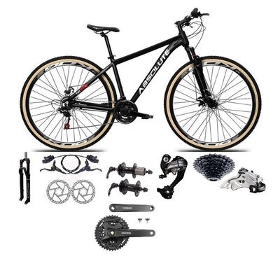 Bicicleta Aro 29 Absolute Nero 5 Câmbios Shimano Altus 27v Freios Hidráulico Garfo C-trava preto