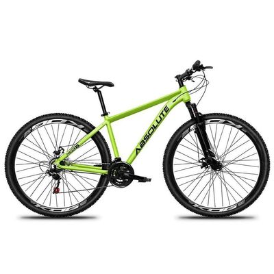 Bicicleta Aro 29 Absolute Nero 5 Alumínio 21v Freio A Disco Garfo Suspensão Mountain Bike Verde