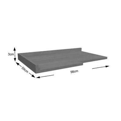 Gabinete De Cozinha Modulado Balcão C/Tampo Ciela R627 Canto Reto C/1 Porta 98cm Canela - Kappesberg