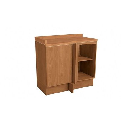 Gabinete De Cozinha Modulado Balcão C/Tampo Ciela R627 Canto Reto C/1 Porta 98cm Canela - Kappesberg