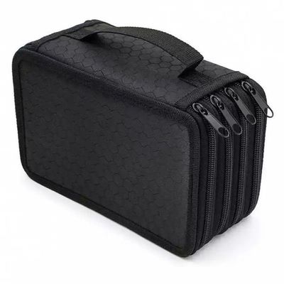 Estojo Escolar Box Juvenil Martelasse Organizador Grande Jumbo Box 2 Compartimentos Cor:preto/4 Zípe