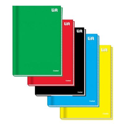 Kit 10 Cadernos Brochura Grande 1 Matéria 80 Folhas Lift Credeal Verde