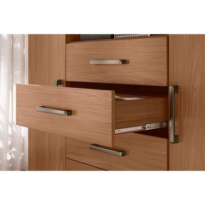 Guarda Roupa +cômoda 2 Peças Qc305 Jatoba/areia - Santos Andirá