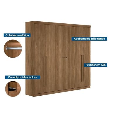 Guarda Roupa +1cômoda Qc375 Jatobá - Santos Andirá