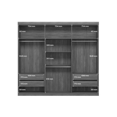 Guarda Roupa +1cômoda Qc375 Jatobá - Santos Andirá