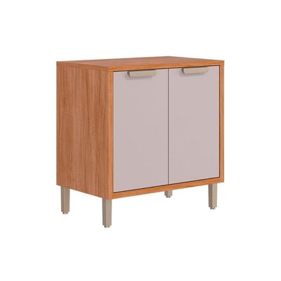 Gabinete De Cozinha Modulado Balcão C/ Tampo Eloise C/ 2 Portas 80cm Cinamomo/off White - Mgm