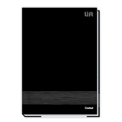 Caderno Brochura Universitário Capa Dura A4 1 Matéria 80 Folhas Lift Credeal Preto