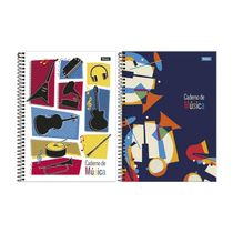 Caderno De Música Universitário Espiral 80 Folhas Foroni Estampa 1