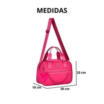 Bolsa Baú Rosa Feminina Rebecca Bonbon Transversal Corrente