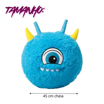 Bola De Pelúcia Inflável Infantil Azul Com Bomba De Encher Divertida Saltitante