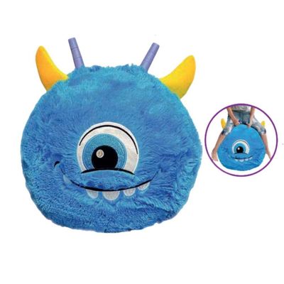 Bola De Pelúcia Inflável Infantil Azul Com Bomba De Encher Divertida Saltitante