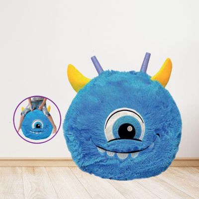 Bola De Pelúcia Inflável Infantil Azul Com Bomba De Encher Divertida Saltitante